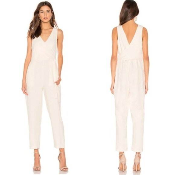 NWOT Revolve 1. State Cream Wrap Front Jumpsuit - Picture 1 of 8